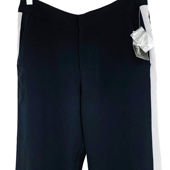 NWT Buffalo David Bitton Black Pants - Women's Size 0 - WB1139 White Side Stripe - Picture 4 of 5